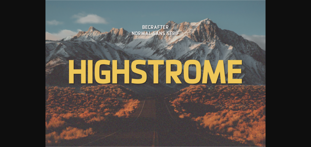 Highstrome Font Poster 3