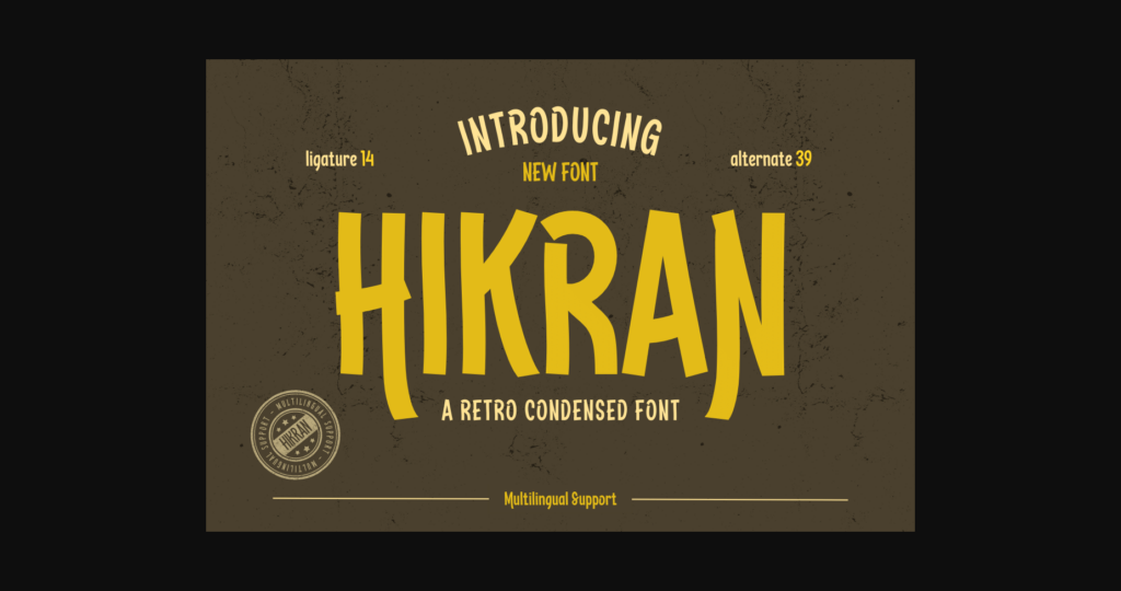 Hikran Font Poster 3