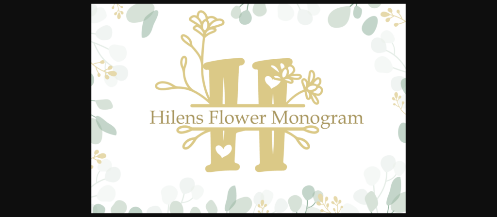 Hilens Flower Monogram Font Poster 3