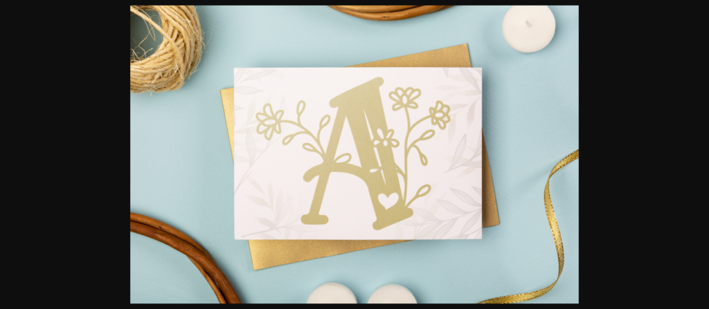 Hilens Flower Monogram Font Poster 4