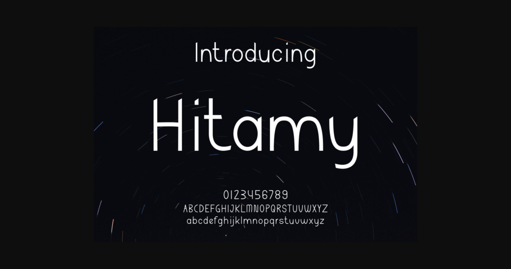 Hitamy Font Poster 3