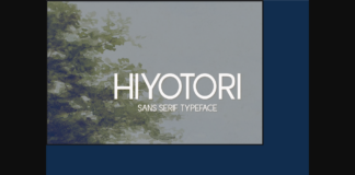 Hiyotori Font Poster 1