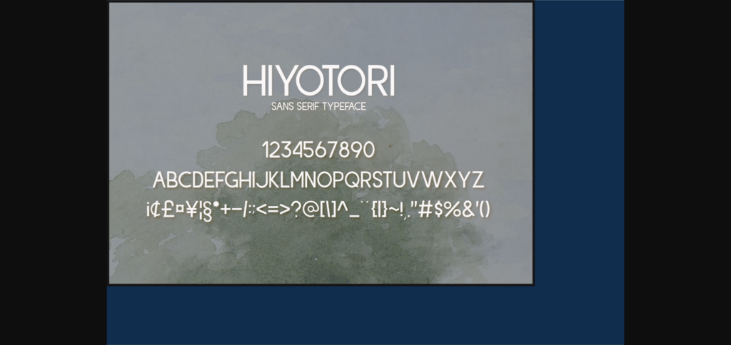 Hiyotori Font Poster 4