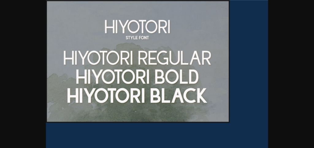 Hiyotori Font Poster 5