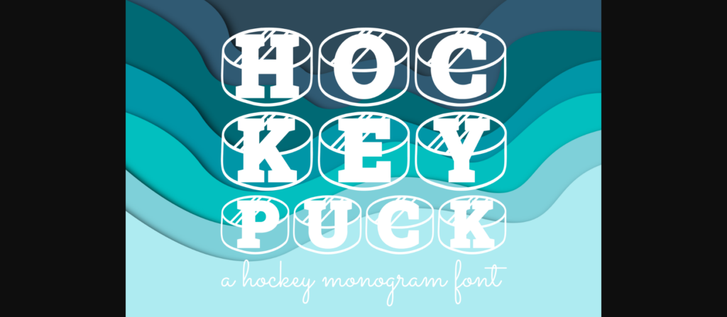 Hockey Puck Font Poster 3