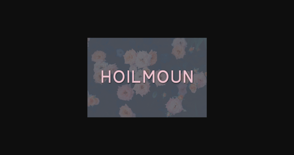 Hoilmoun Font Poster 3