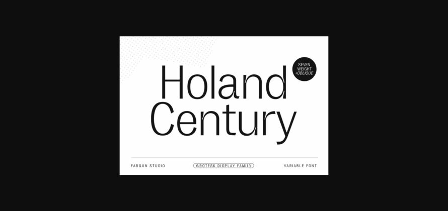 Holand Century Font Poster 3