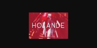 Holande Font Poster 1