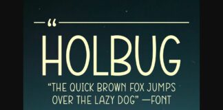 Holbug Font Poster 1