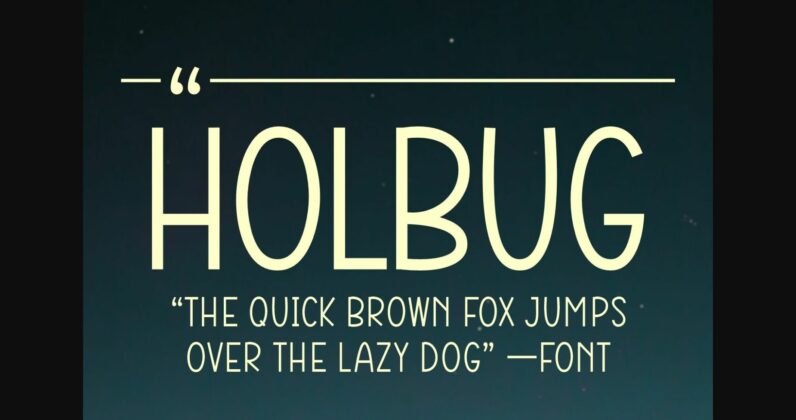 Holbug Font Poster 1