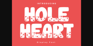 Hole Heart Font Poster 1