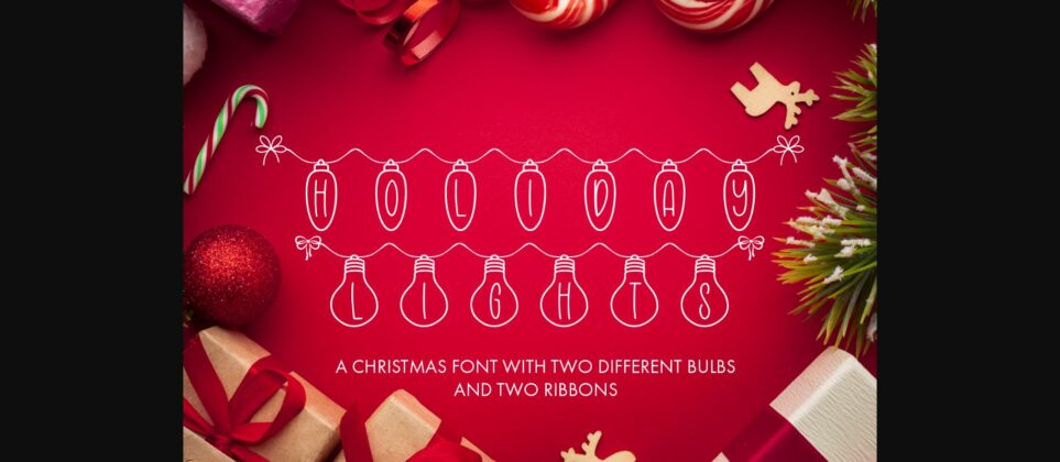 Holiday Lights Font Poster 3