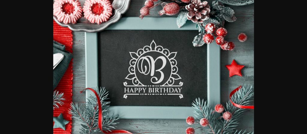 Holiday Monogram Font Poster 4