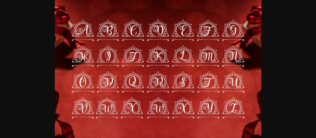 Holiday Monogram Font Poster 5