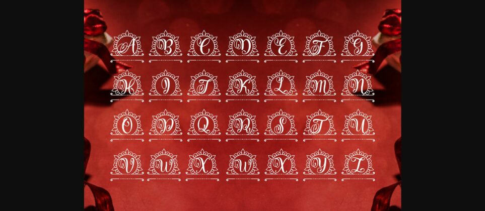 Holiday Monogram Font Poster 5