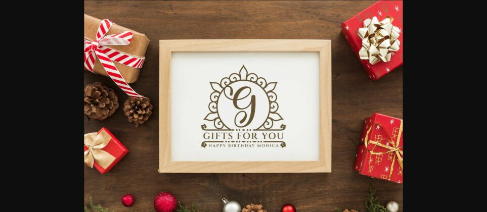 Holiday Monogram Font Poster 7