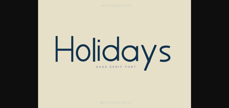 Holidays Font Poster 1