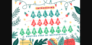 Holly Jolly Christmas Font Poster 1