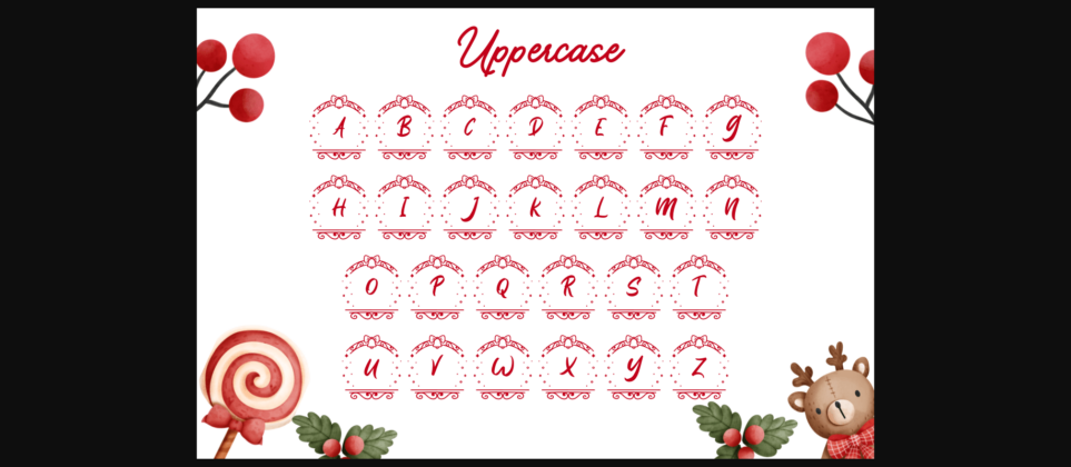 Holy Christmas Monogram Font Poster 7