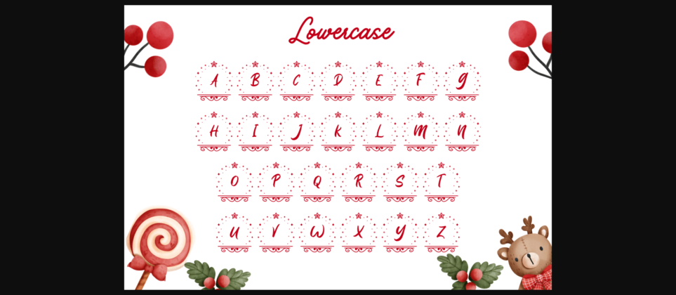 Holy Christmas Monogram Font Poster 8