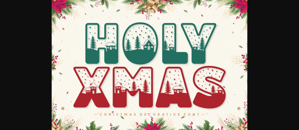 Holy Xmas Font Poster 3