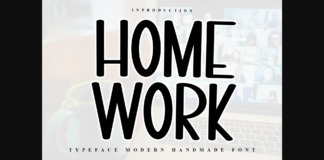 Home Work Font Poster 1