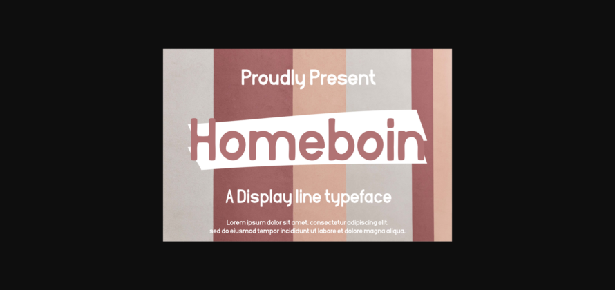 Homeboin Font Poster 3