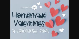 Homemade Valentine Font Poster 1