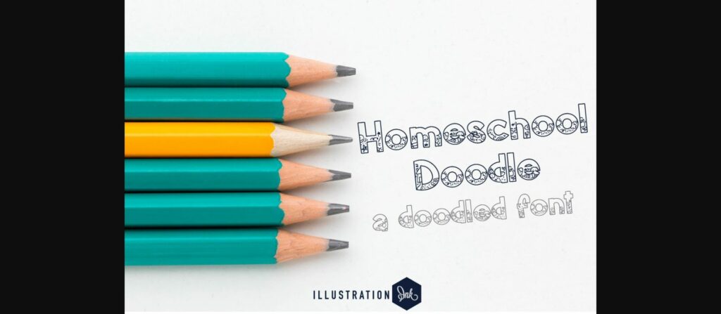 Homeschool Doodle Font Poster 3