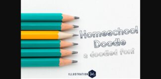 Homeschool Doodle Font Poster 1