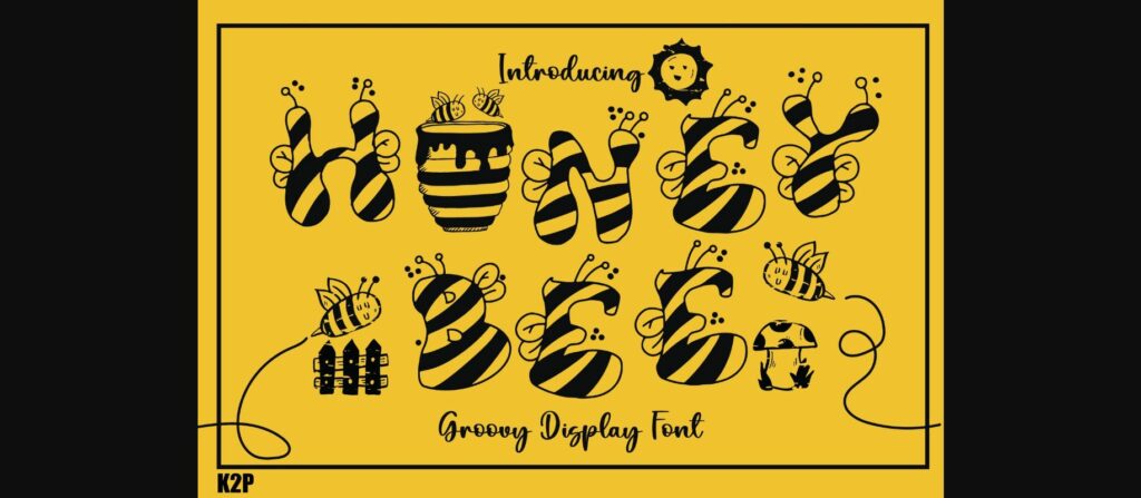 Honey Bee Font Poster 3