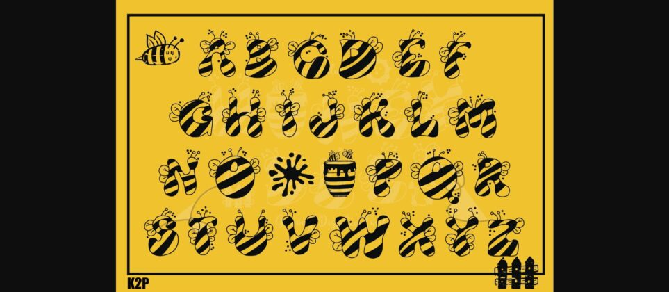 Honey Bee Font Poster 4