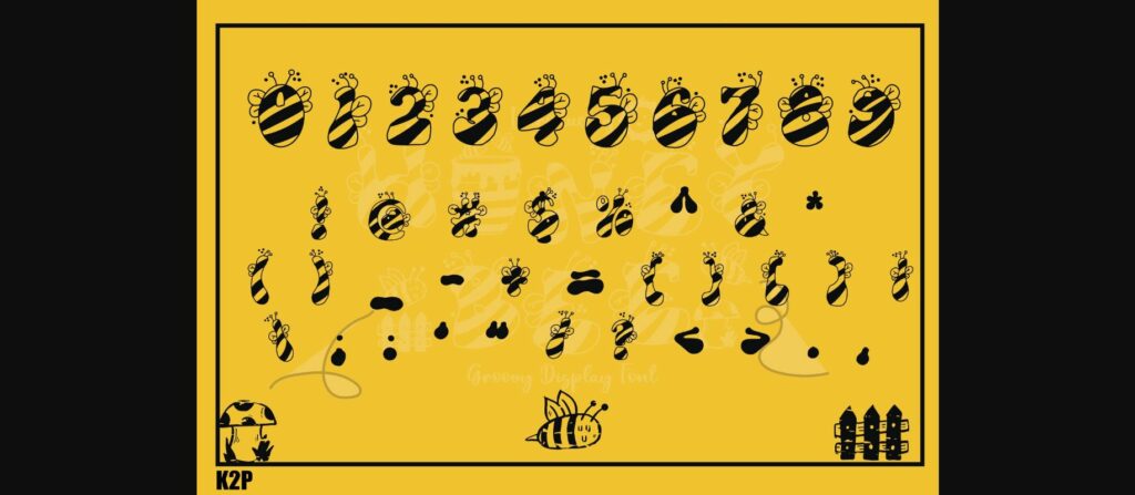 Honey Bee Font Poster 6