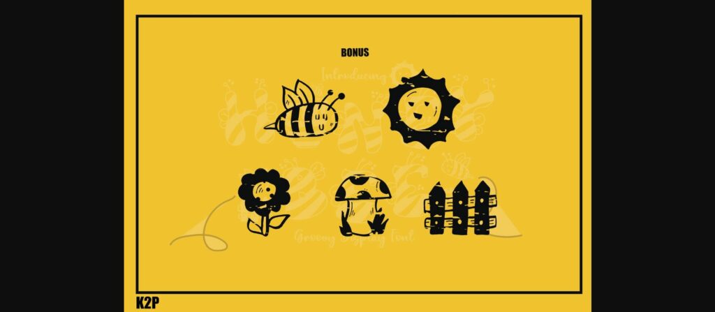 Honey Bee Font Poster 7