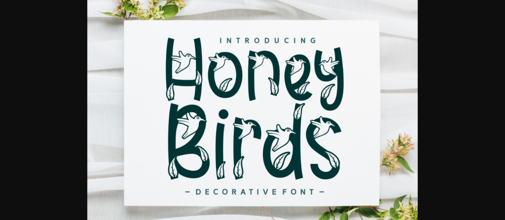 Honey Birds Font Poster 3