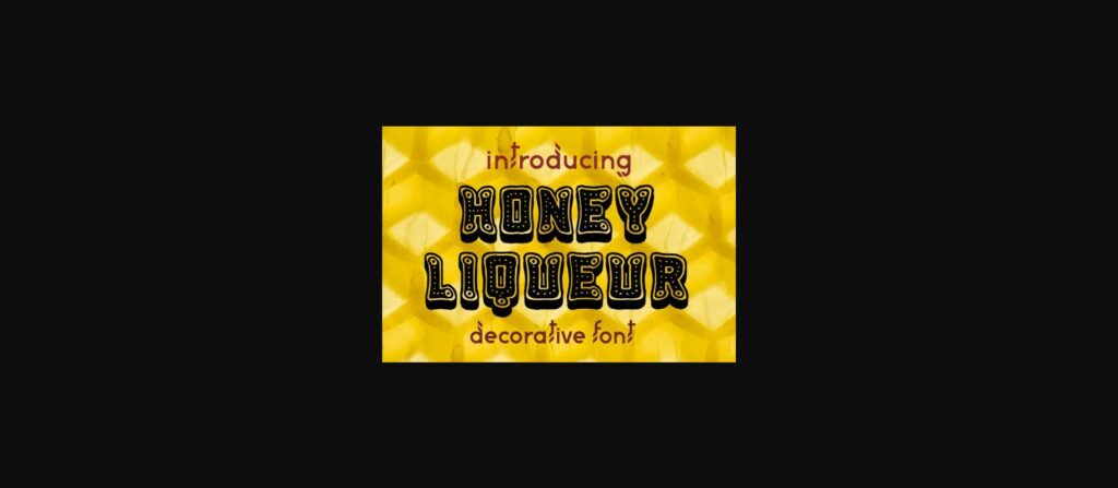 Honey Liqueur Font Poster 3