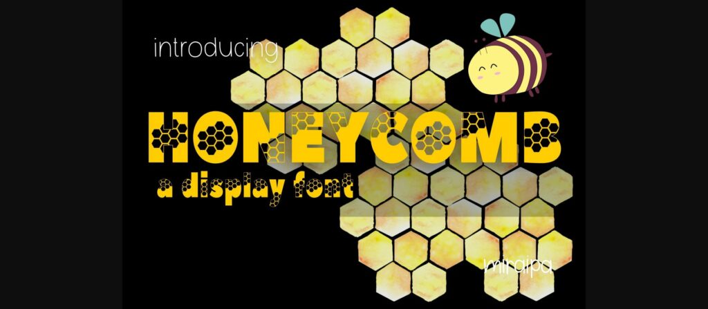 Honeycomb Font Poster 3