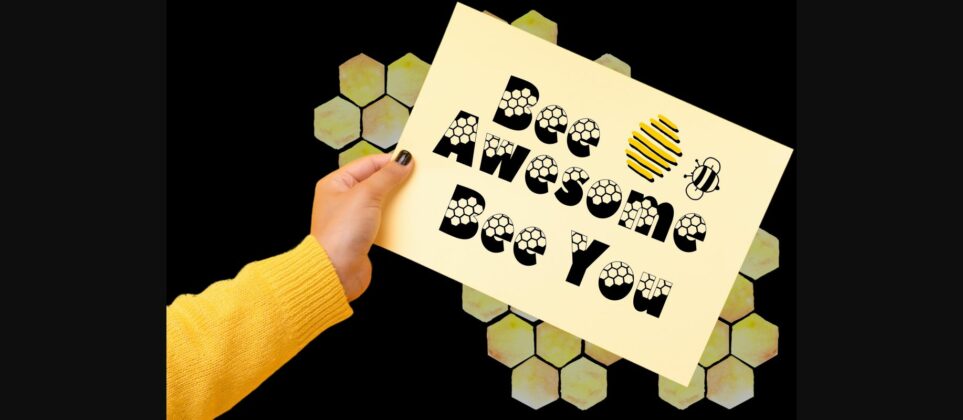 Honeycomb Font Poster 5