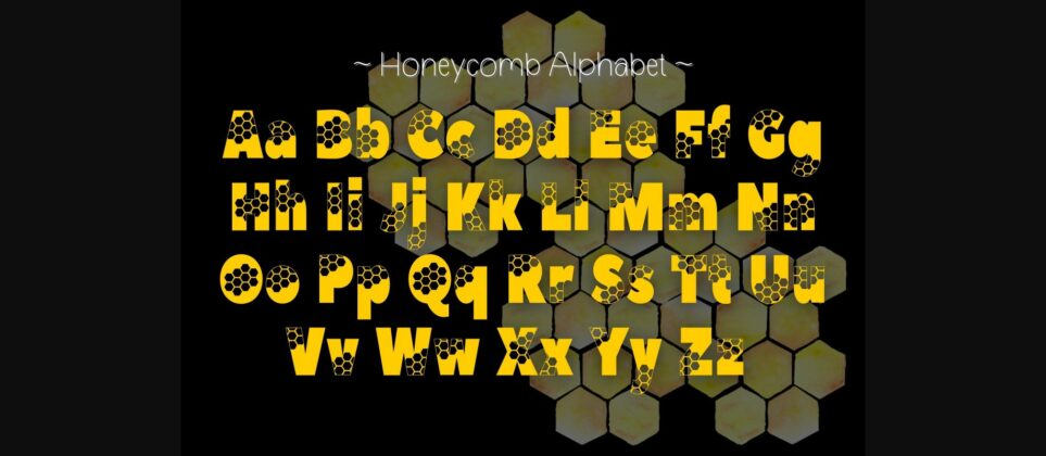 Honeycomb Font Poster 6