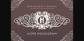 Hope Monogram Font Poster 1