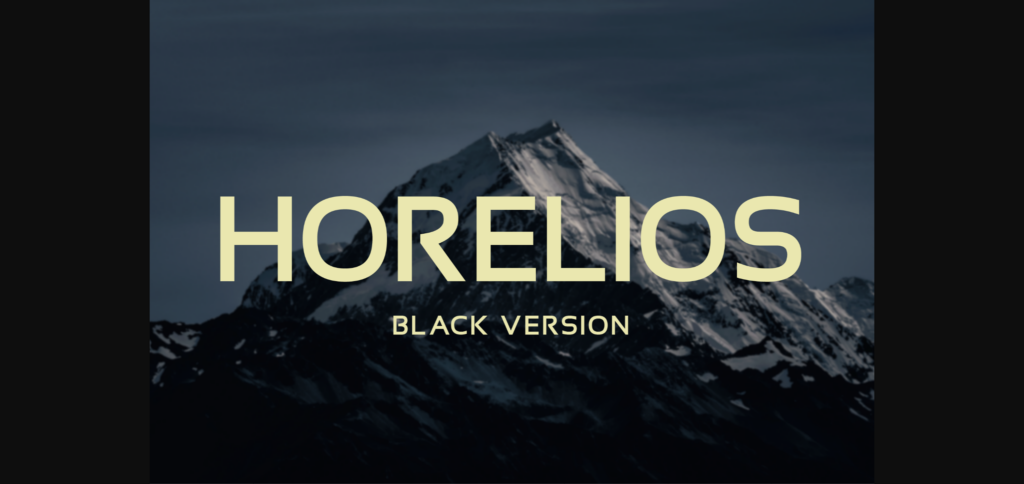 Horelios Black Font Poster 3