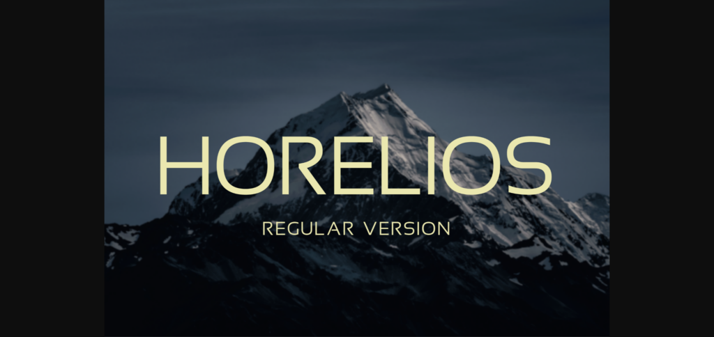 Horelios Font Poster 3