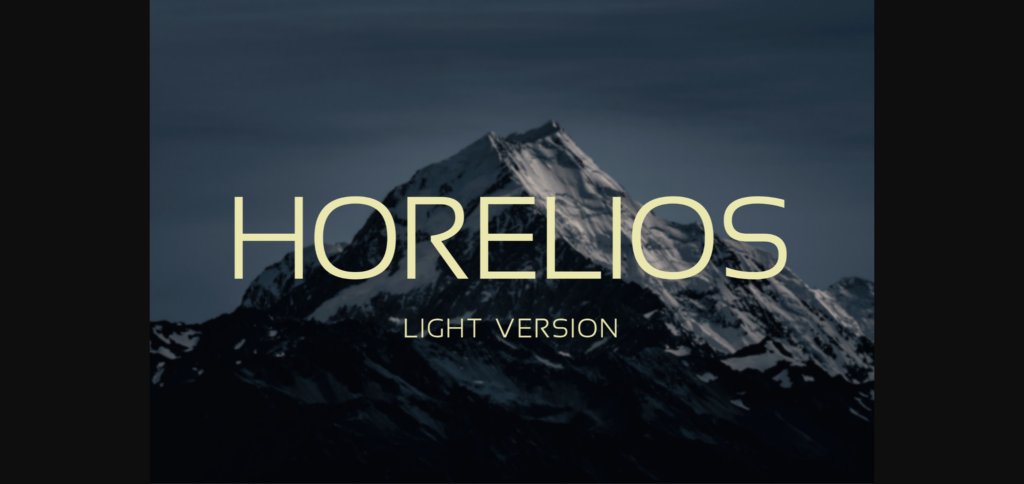 Horelios Light Font Poster 3