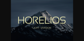 Horelios Light Font Poster 1