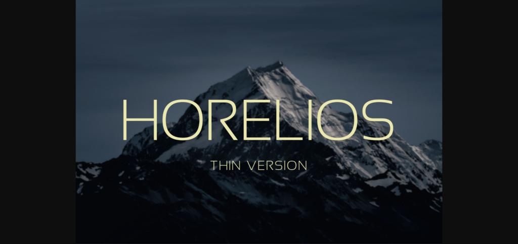 Horelios Thin Font Poster 3