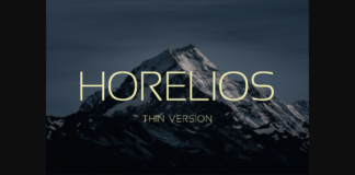 Horelios Thin Font Poster 1