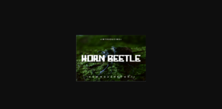 Horn Beetle Font Poster 1