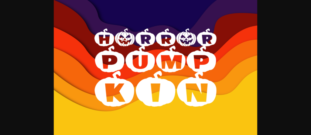 Horror Pumpkin Font Poster 3