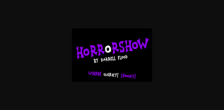 Horrorshow Font Poster 1