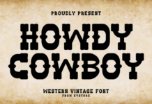 Howdy Cowboy Font